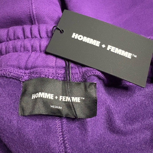 NWT Homme + Femme- Purple Sweatpant Joggers. Size M - Picture 3 of 6